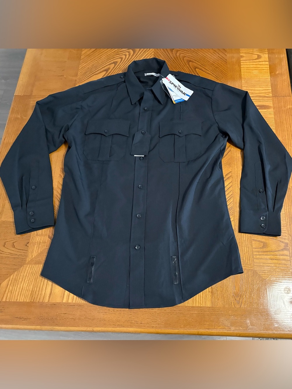 Spiewak Sorbtek Ripstop Navy Blue Uniform Shirt SU635ZS Men's Size 16.5  34/35